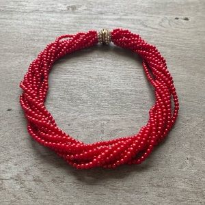 Tatyana Boutique Red Pearl Necklace